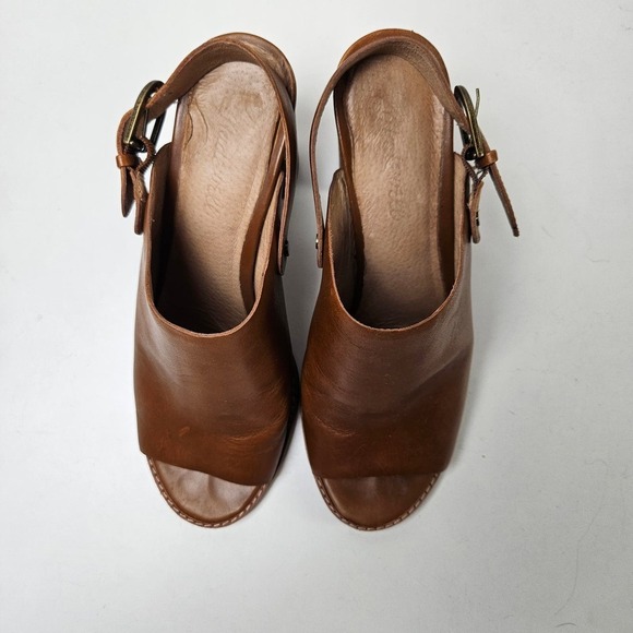 Madewell The Riley Convertible Slingback Mule 8 Brown Leather Open‎ Toe Heel - Picture 3 of 12